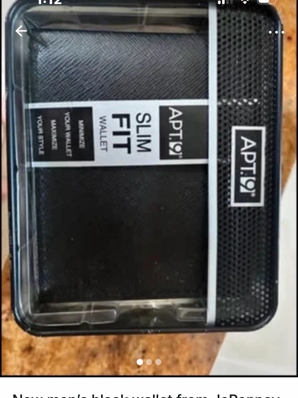 Apt. 9 Black Slim Fit Wallet - Minimal Card Case